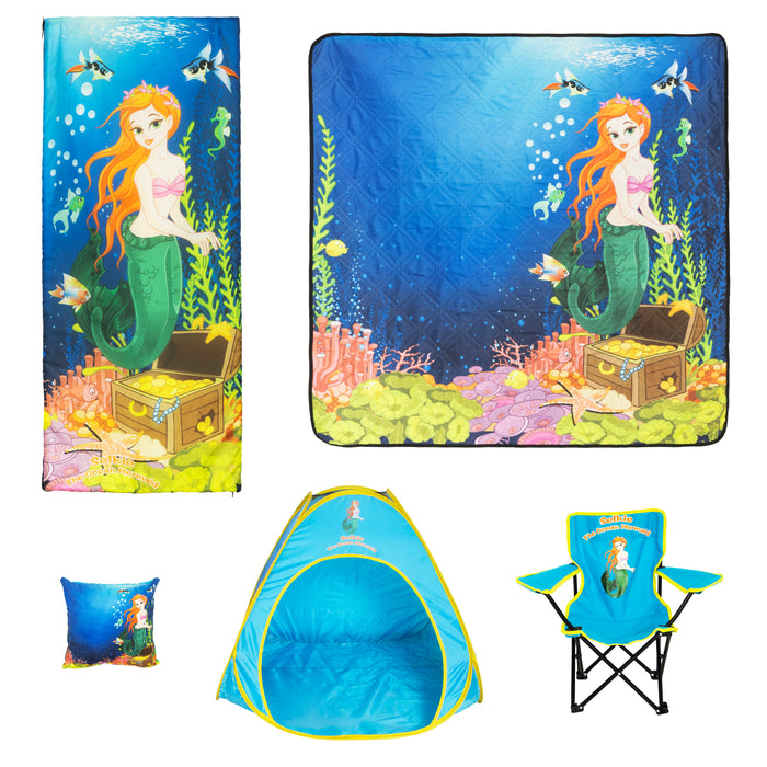 Selkie the Ocean Mermaid — 5-Piece Kids Camping Combo Set