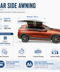 Portable Car Side Awning – Universal Fit, UV Protection | Vrinda Sunguard