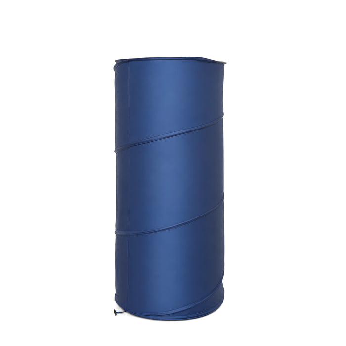 Pop-up changing shelter set up outdoors for camping